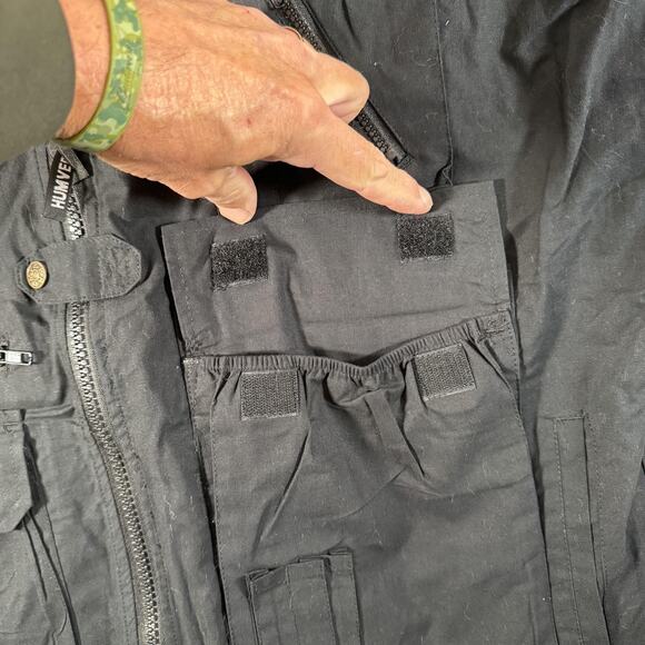 Humvee Adventure Gear Vest Mens XL Black Utility Photography Safari Mesh Pockets - Picture 7 of 13